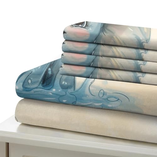 Housse de Couette Microfibre Super Douce 3D Éléphants 200x200cm