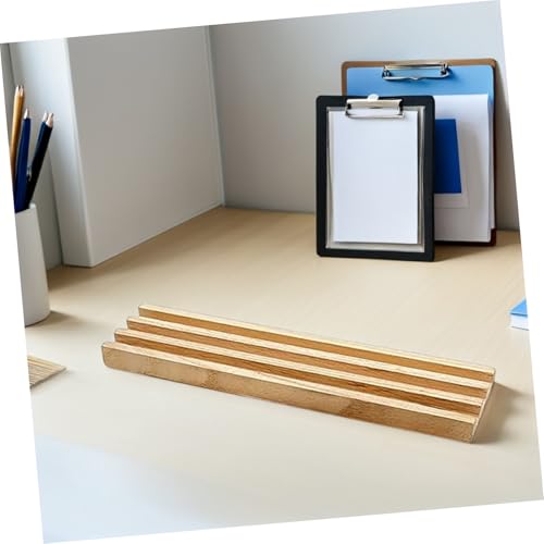 Porta fichas de dominó de madera con base antideslizante miniatura 5