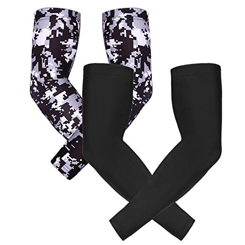 HDE Arm Compression Sleeves for Kids Basketball Shooting Sleeve (2 Pair) - Youth