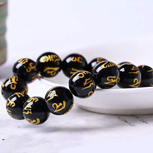 MILISTEN 300pcs Buddhist Beads Tibetan Prayer Beads Charms 8mm Necklace Buddha Beads Feng Shui Good Luck Loose Beads DIY Jewelry Beads Findings