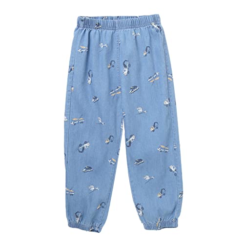 Kids Boys Denim Pants Summer Fashion Casual Sweatpants Athletic Sport Harem Pants Blue b 5-6 Years