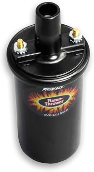 Pertronix 45111 Flame-Thrower II Ignition Coil, 45,000 Volt 0.6 Ohm, 12 Volt, Black Epoxy