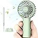 EasyAcc Mini Handventilator Taschenventilator USB Ventilator 5-17 Stunden 3 Speeds mit Lanyard und Base akkuTragbarer Lüfter Elektrischer Aufladbarem Batterie für Reisen Draußen Büro Hellgrün