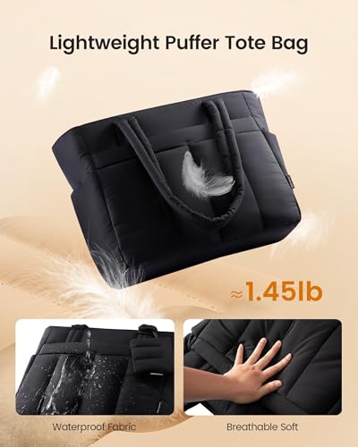 LOVEVOOK bolso tote acolchado para mujer con cierre miniatura 4