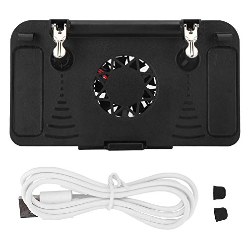 ADITAM Contrôleur de jeu mobile, support de téléphone portable de 4,7 à 6,0 pouces, joystick de déclenchement avec ventilateur de refroidissement pour téléphone Android/iOS Double the comfort