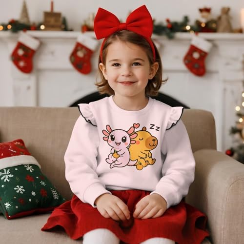 Toddler Sweatshirt Girls Cute Animal Crewneck Pullover Trendy Long Sleeve Hoodies Cute Tops for Pre-K Age 1-8 Years4