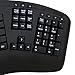 Adesso WKB-1500GB - Wireless Ergonomic Desktop Keyboard and Laser Mouse with Split Keys Design and Palm Rest for Comfort, Long Battery Life, Nano Receiver - Compatible for PC & Windows XP/7/8/10,Black