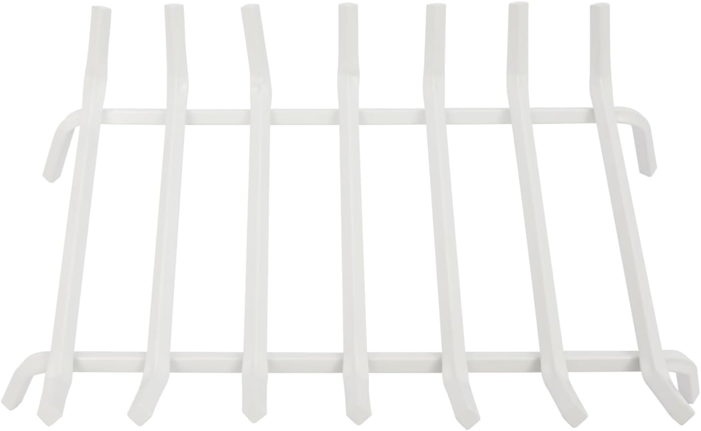 Fireplace Grate, 24 Inch Firewood Log Holder Rack, Heavy Duty Fireplace Log Holder, Fire Wood Stove Grates for Indoor Outdoor Camping Fireplace Accessories Tools(White)