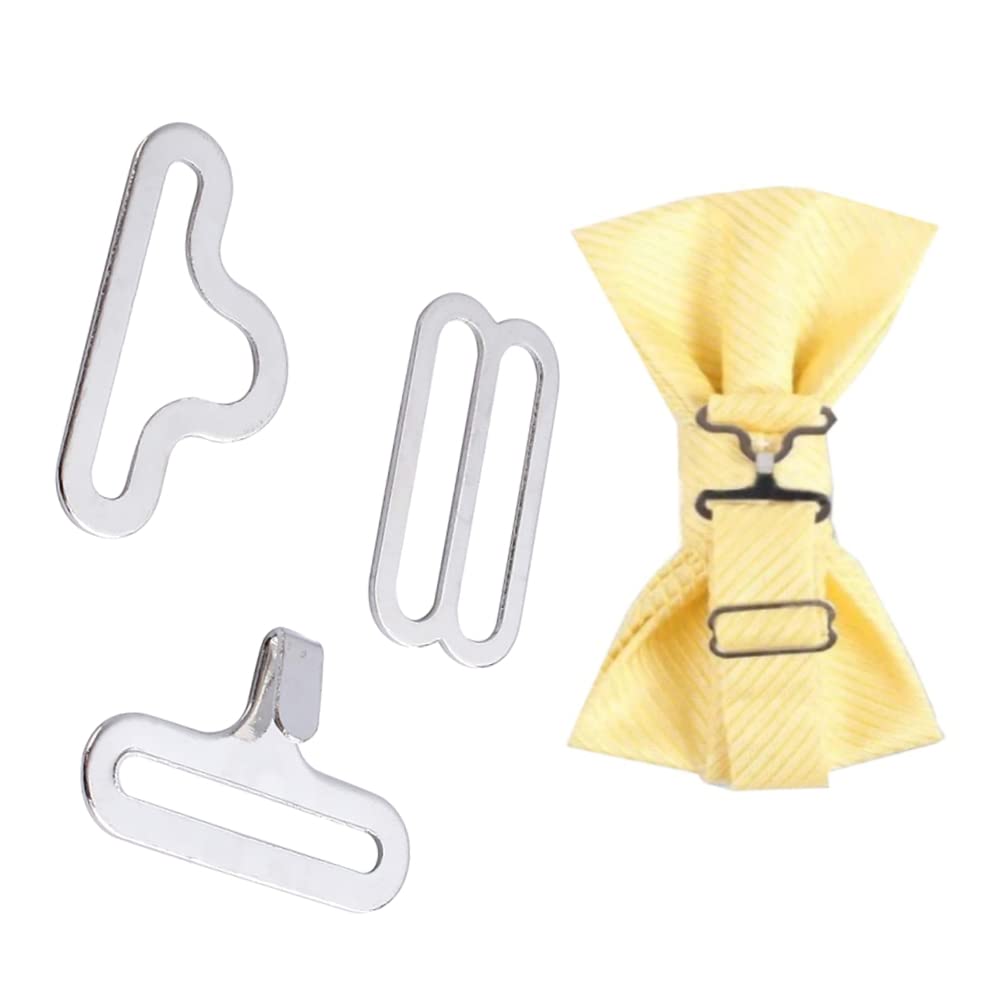 20 Sets Clips Noeud Papillon Réglables - Attaches Métal Pour Cravates & Accessoires