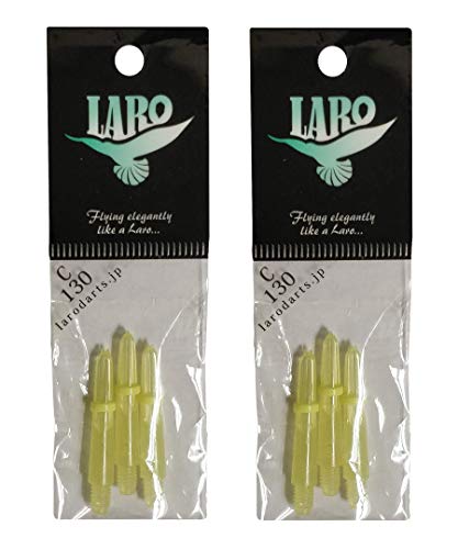 Image of Lstyle Dart Shafts: Plastic Nylon Shaft - for Soft Tip and Steel Tip Darts - (6 Shafts Total) - Milky Yellow 130 (Extra Short)