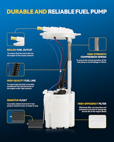 Image of PHILTOP FG1427 Electric Fuel Pump Assembly Fit for 2008 Ram 1500 3.7L V6 / 4.7L V8 / 5.7L V8, Replacement for SP7023M, P76765M, E7237M, SP7241M, FG0473, E7259M
