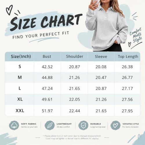 yakyamgi Womens Oversized Sweatshirts Fleece Pullover Fall Polo Sweatshirt - image 5