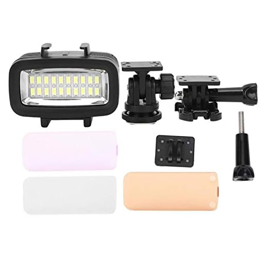Dykningsfyllningsljus med missfärgad skiva ABS plast bärbar för DJI Osmo Action/G(black)