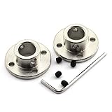 HJ Garden 2pcs 12mm Flange Shaft Coupling High Hardness Metal Flanged Joint Guide Shaft Support Coupler for DIY Model Shaft Connection