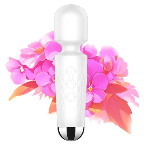 Back Small Bullet Massage for Women - Rechargeable Electric Body Mini Personal Massager - for Foot - Arm Muscle Relaxation (White)
