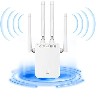 مكررات واي فاي، مكررات واي فاي 1200 ميجابت في الثانية، مضخمات واي فاي لاسلكية بتردد مزدوج 5GHz و2.4GHz مع WPS، مكبرات صوت واي فاي/مكرر للمنزل والمكتب