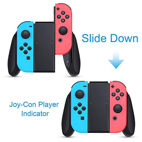 Nintendo Switch Grip, Heystop – Kit de 3 alças para controle de interruptor de jogo resistente ao de