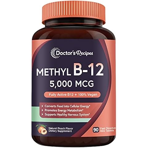 Doctor's Recipes Vitamin B12, Methylcobalamin 5000 mcg 90 Fast Dissolve Tablets Cover
