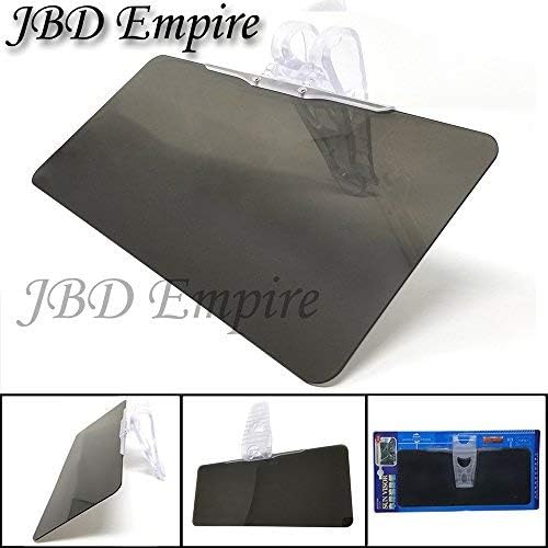 JBD Tinted Foldable Windshield Sun Visor, Blocks Sun Light, Protector Guard - Direct Clip on Sun Shade Extender
