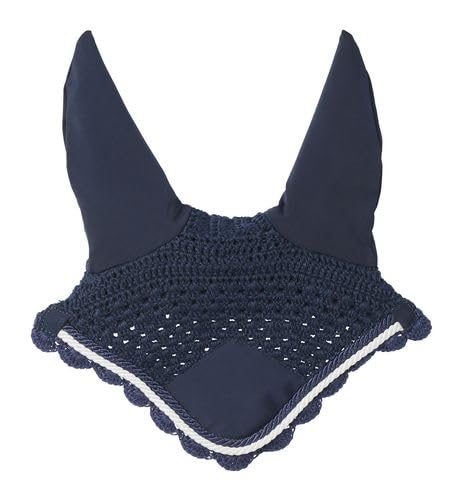 Rider's International Crochet Ear Bonnet - Black - Oversize-O/S