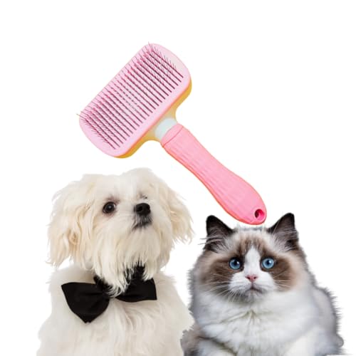 Slicker brush for cats, dogs and puppy | Removes Tools Mats Tangled Hair | Remove Loose Undercoat, Pet Massaging Tool | Dog Comb,Flea Comb For Dog,Labrador, Shih tzu, German Shepherd, Golden Retriever, Dog Grooming Comb Brush, Dog Hair Brush | Shedding tool | Rectangular shape | Grey