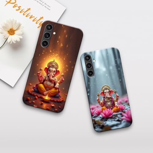 Image of COLORflow Back Cover Compatible with Samsung Galaxy S23 FE 5G | Ganesh Ji, Ganpati Bappa, Lord Ganesha Color Customized Back Cover Compatible with Samsung Galaxy S23 FE 5G