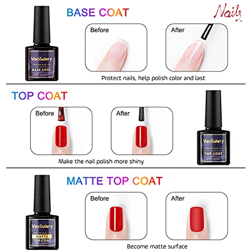 UV Gel Nagellack Set 23 Stück 7.5ml Gel Nail Polish mit Unterlack Überlack Mattem Decklack UV Farbgel für Nailart Salon… – Bild 8