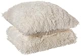 Comfort Spaces Shaggy Fur Throw Blanket - Cold Weather Sofa Bed/Couch 2 Pieces Set 50