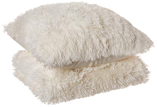 Comfort Spaces Shaggy Fur Throw, 50x60, Ivory
