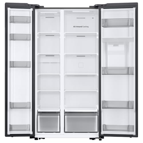 Samsung Geladeira Side by Side SmartThings com Dispenser de Água Samsung RS57 Inox 560L 127V