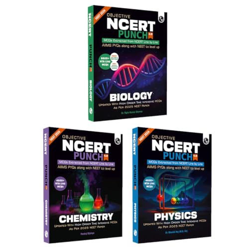 Image of PW Objective NCERT Punch 4.0 Physics, Chemistry and Biology Combo Set of 3 Books For NEET 2026 l Updated with High Order Time Intensive MCQs and AIIMS ... Dr. Manish Raj (MR Sir) and Pankaj Sijairya