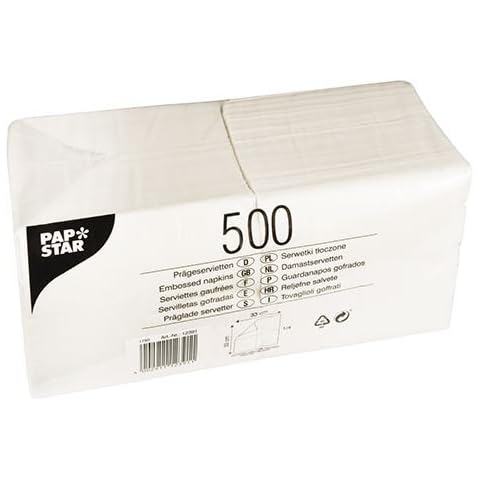 PAPSTAR Servietten, 330 x 330 mm, 1lagig, weiß 12391 Cover