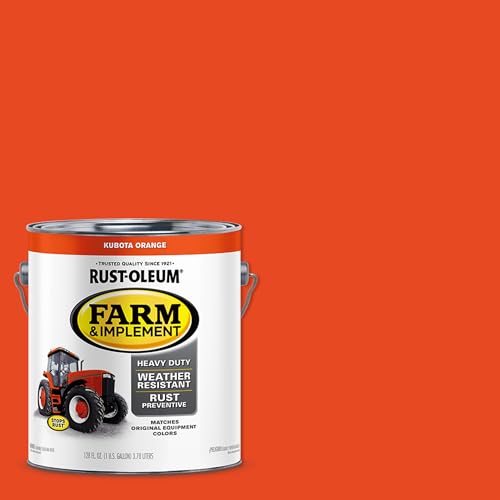 Image of Rust-Oleum 280183 Farm & Implement Enamel Paint, Gallon, Kubota Orange