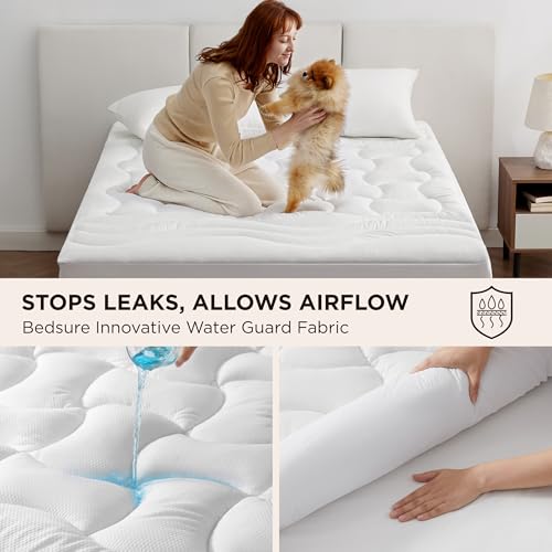 Bedsure Queen Mattress Protector Waterproof - Quilted Fitted Waterproof Mattress Pad With 8-21 Inch Deep Pocket thumb #2