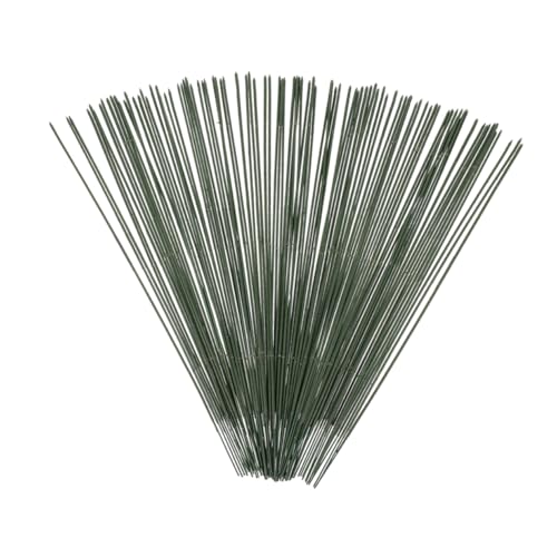 VILLCASE 100pcs Green Floral Stems DIY Flower Arranging Wire for Bouquet Making Craft Projects