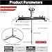 Power Mixer Pneumatic Agitator Clamp-On Drum Agitator Industrial-Grade Pneumatic Shaker Paint Stirring Tool，Air Agitator 1000L, Pneumatic Tank Mixer Machine with Folding Propeller, Adjustabl