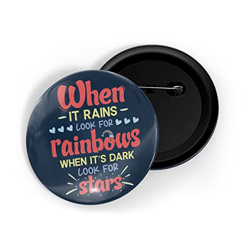Image of dhcrafts Pin Badges Multicolor Positive Glossy Finish Design Pack of 1 (58mm)