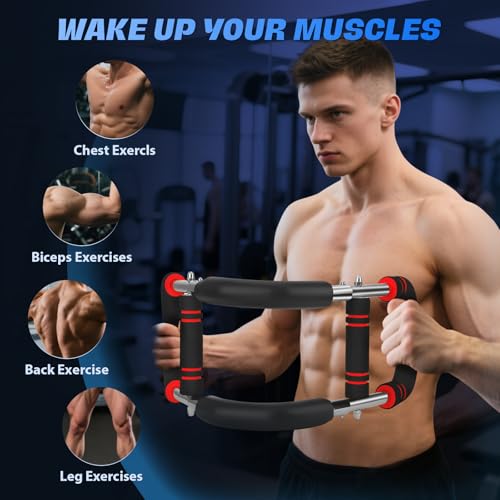 20-60Kg Verstellbares Twister-Armtrainer, Verstellbares Brusttrainingsgerät, Tragbarer Unterarmtrainer, Abnehmbares Design, 2-Stufen Federwiderstand Krafttrainingsgerä für Heimtraining