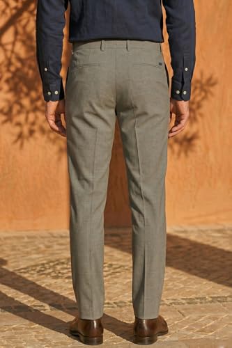 Image of Allen Solly Men's Formal Trousers | Premium Cotton Fabric | Smart Slim Fit for Office & Business Wear