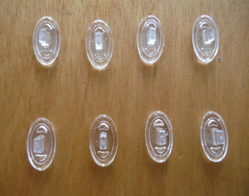 4 Pairs 8 Pcs Nose Pads Nose Pieces Replacement for Oakley Crosshair Inmate Half Wire Tightrope Maui Jim Kawika ..Push in Silicone Comfort Flexible Part Sunglasses Eyeglasses