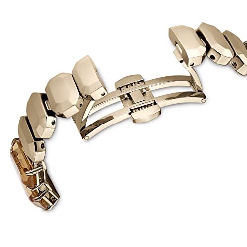 Image of Swarovski Millenia Watch, Octagon Cut Bracelet, Brown, Champagne Gold-Tone Finish