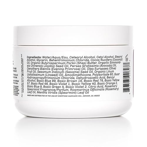 Image of Overtone Semi Permanent Hair Color Conditioner, Vibrant Purple, 8 oz, Nourishing, Damage-Free, Color Depositing Mask for All Hair Types with Shea Butter & Coconut Oil, Vegan & Cruelty-Free