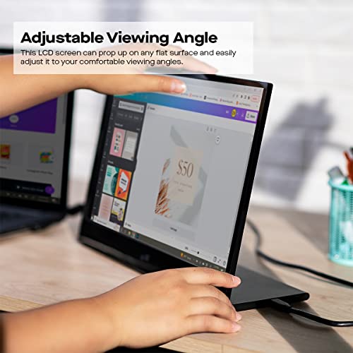 Image of MP Glance Monitor with 2-in-1 USB Cable, Mobile Pixels Portable Laptop Monitor, Travel Monitor 16 inch 1080P FHD HDMI USB Type C Monitor, Built-in Dual Speakers