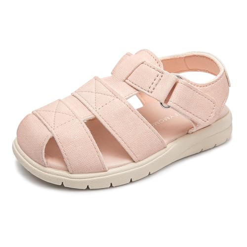 Image of Luffymomo Toddler Kids Closed Toe Fisherman Sandals | Boys Girls Lightweight Shoes,Adjustable Beach Summer Sandal