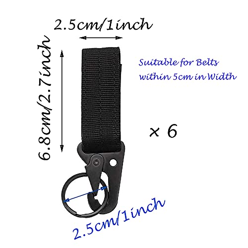 6 Pezzi Gancio Tattico, Portachiavi con Tessitura