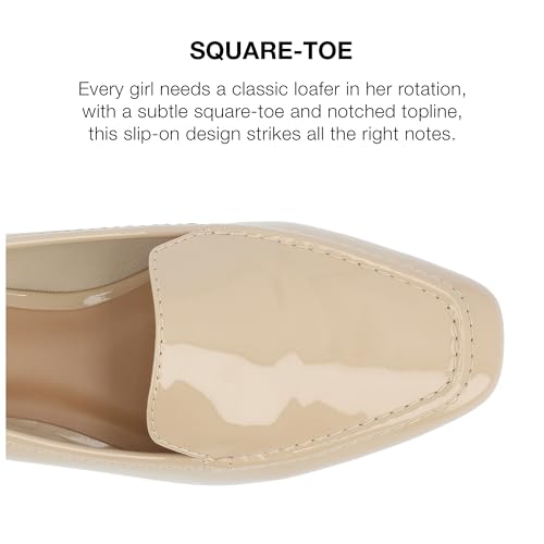Image of Journee Womens Suede Loafer Flat Square Toe Noticed Topline Padded Block Heel - Tullie Casual Dress Shoe