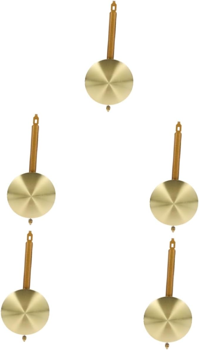 jojofuny 5pcs Safe Light Metal Pendulum Replacement DIY Wall Clock Parts Clock Pendulum Supplies Easy to Use