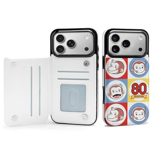 手帳型 おさるのジョージ (2) 対応 iPhone 17 Pro Max ケース カード収納 スマホケース 財布型 携帯ケース 軽量 全面保護 スタンド機能 おしゃれ お祝いギフト