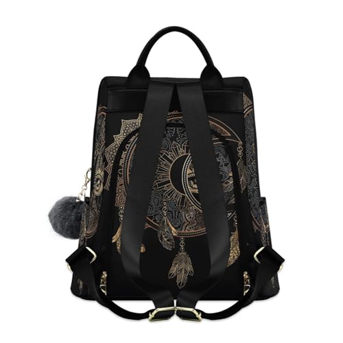 Image of ALAZA Boho Crescent Moon Dreamcatcher Backpack Purse for Women Anti Theft Fashion Back Pack Shoulder Bag