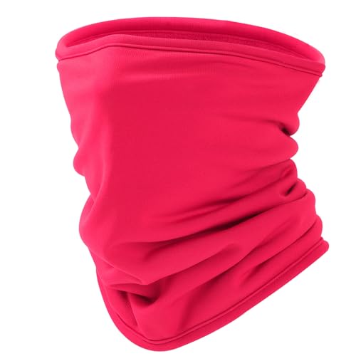 Huccik Schlauchschal für Kinder Winter Loopschal für Jungen & Mädchen, Winddicht & Atmungsaktiver Halstuch Ski-Maske für Skifahren, Radfahren, Laufen (Pink)
